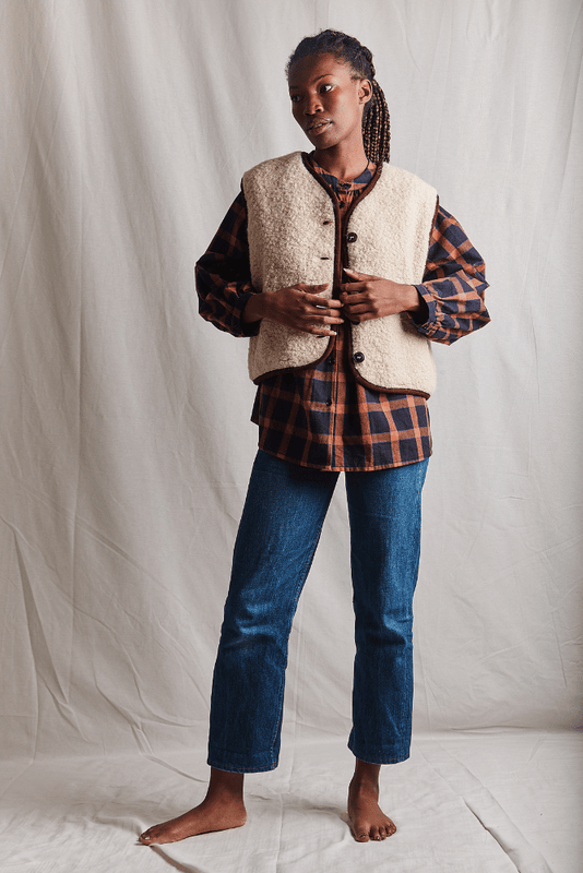 LUCE Wool Vest light beige