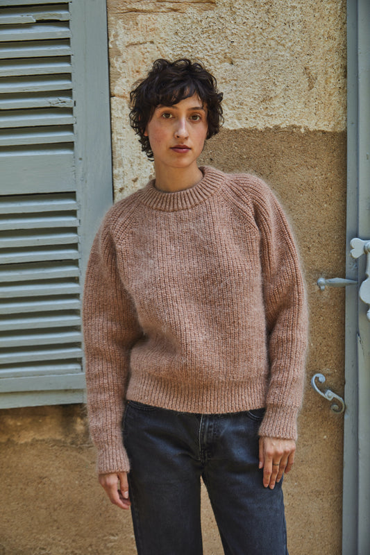 AGNES Sweater - 100% Cruelty Free Merino Mohair Wool in light pink Spanish Merino Wool sweater - L'Envers