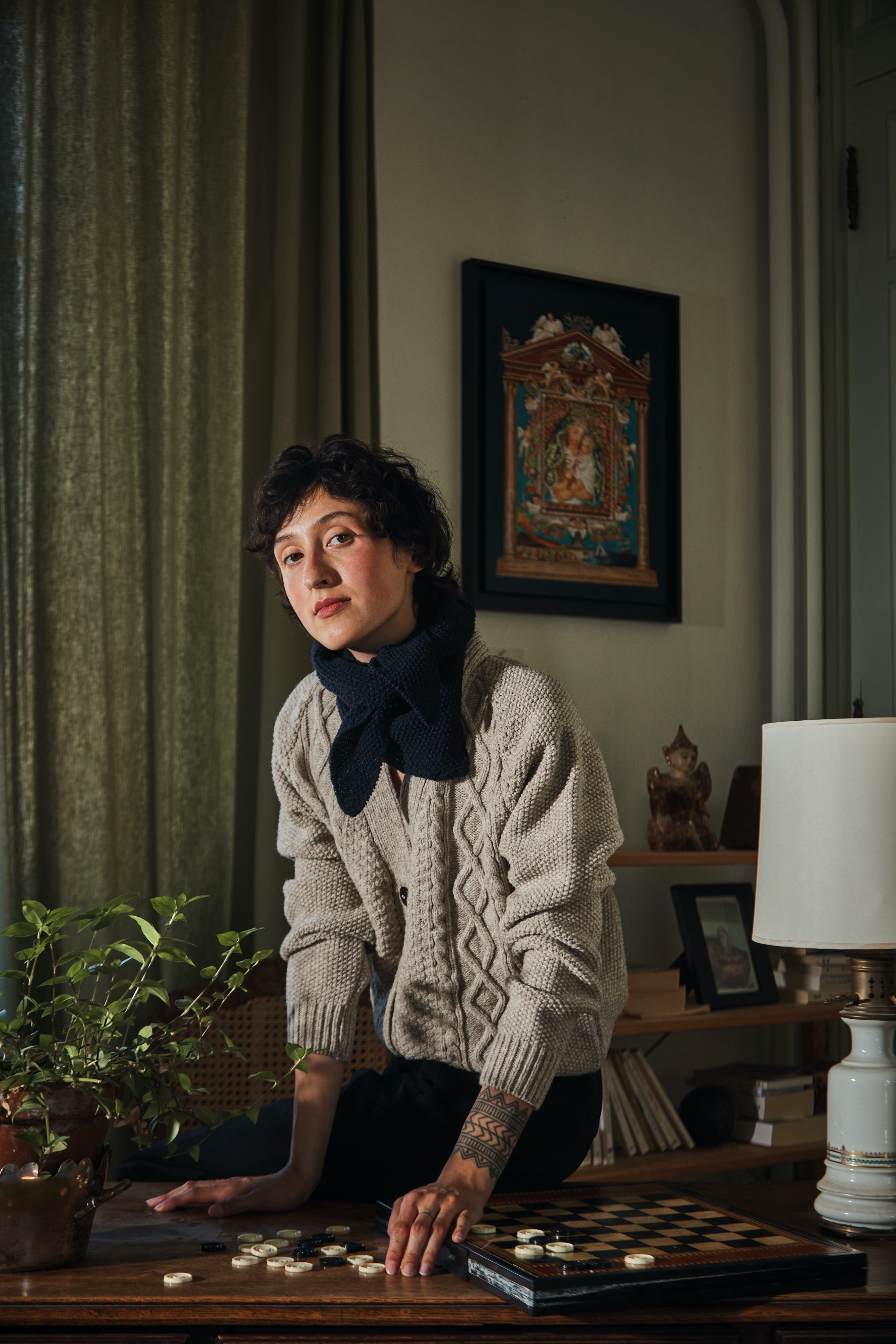 HORTENSE Wool scarf- 100% Spanish Merino Wool - L'Envers