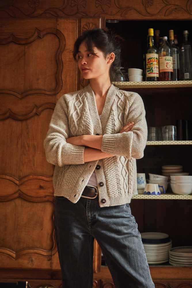 Beige Wool Cardigan Annie L'Envers Fashion