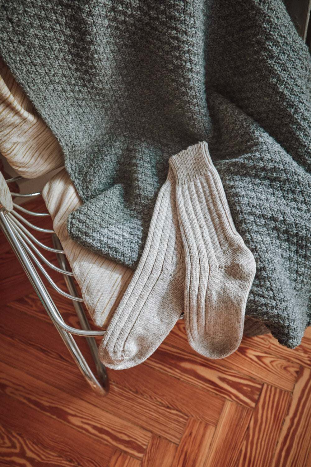 Chaussettes en laine BERTHE - Beige