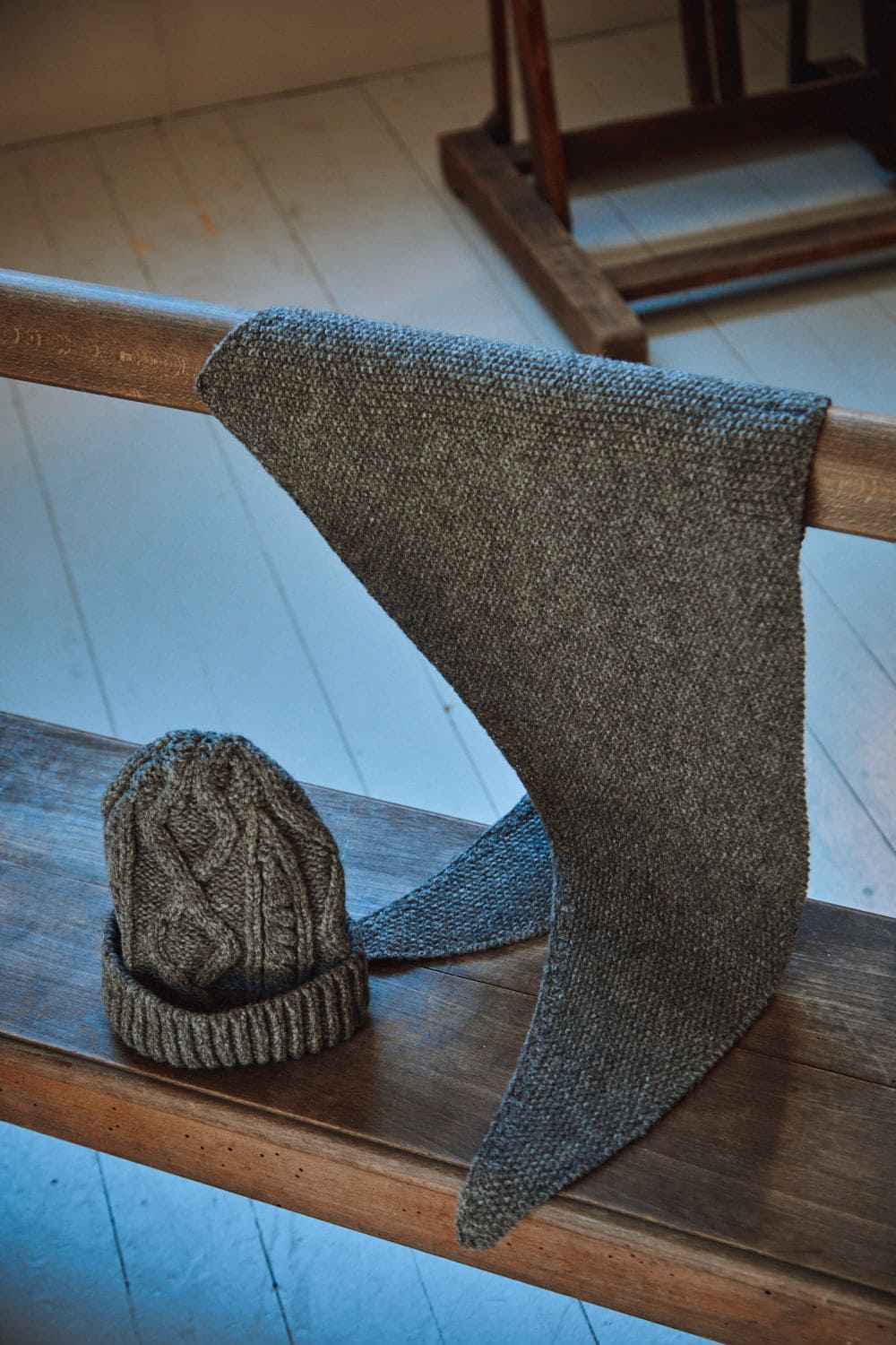 HORTENSE Bandana in Merino Wool - Ash Grey