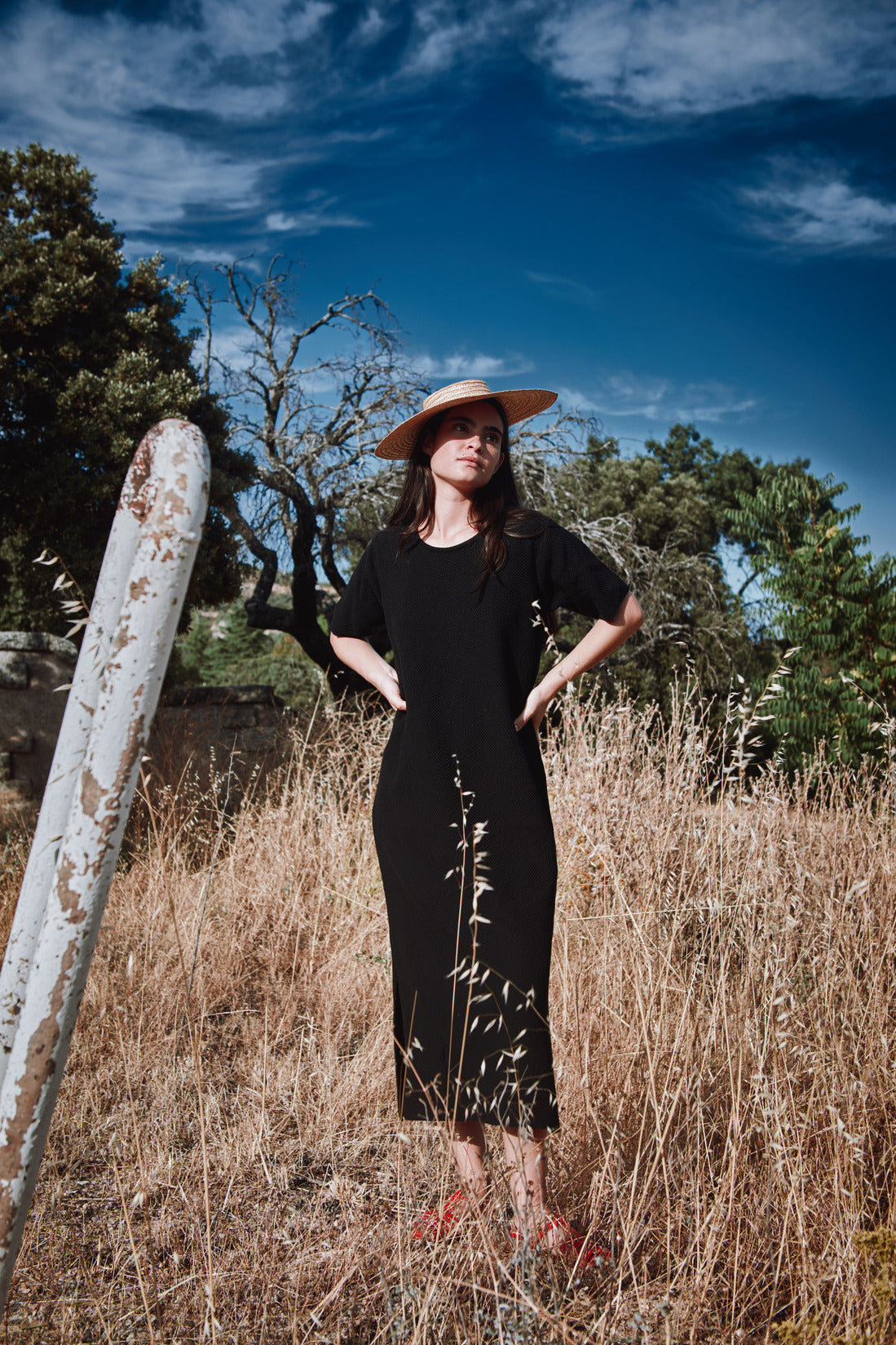 CARLA T-Shirt Dress in Organic Cotton - Black
