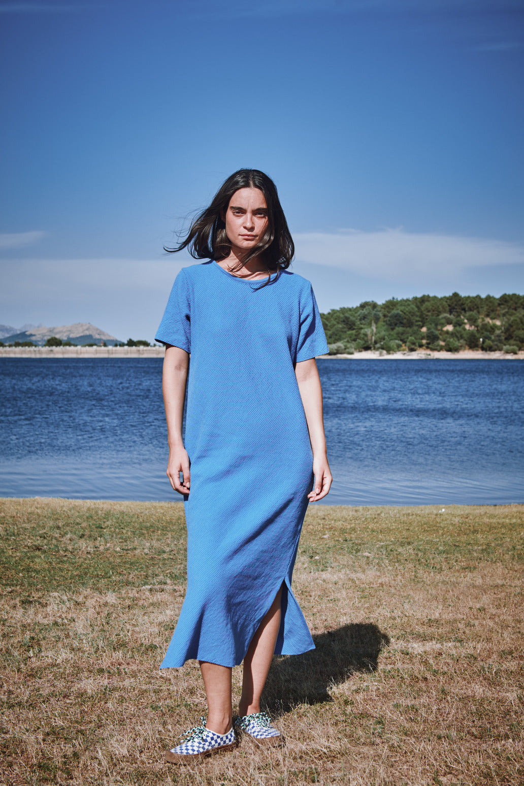 cotton beach shirt dress Me+Em Textured Cotton Beach Shirt Dress - Soft White