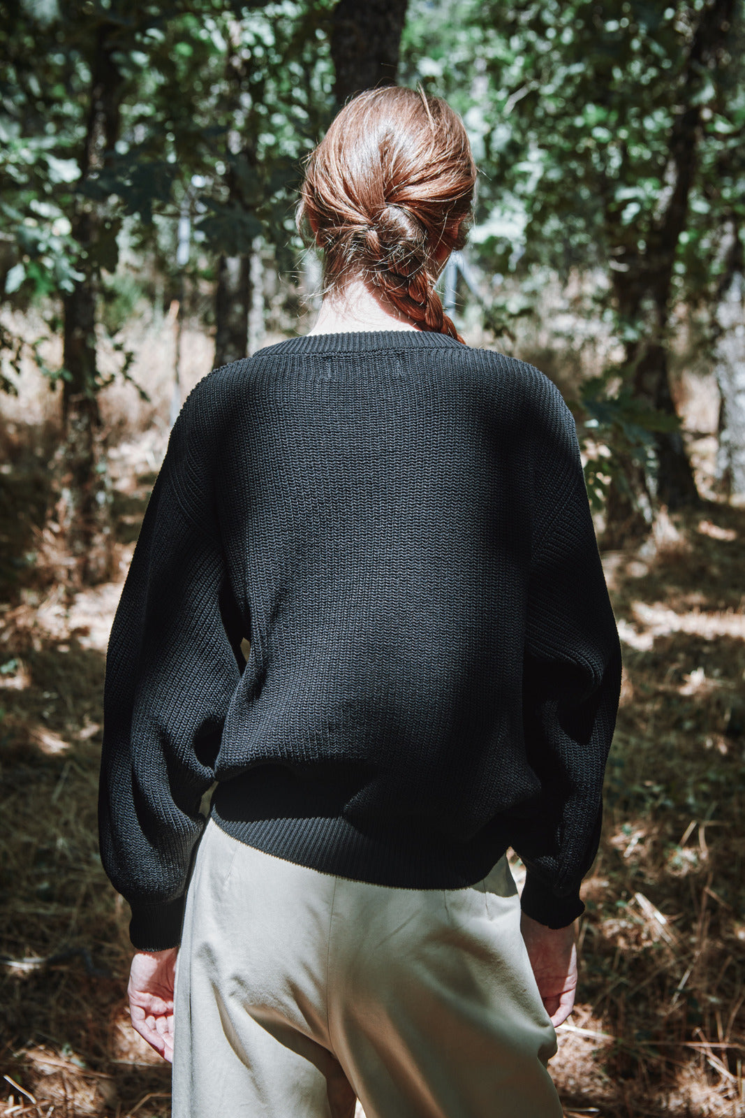 CLEMENTINE Batwing Sweater in Organic Cotton - Black