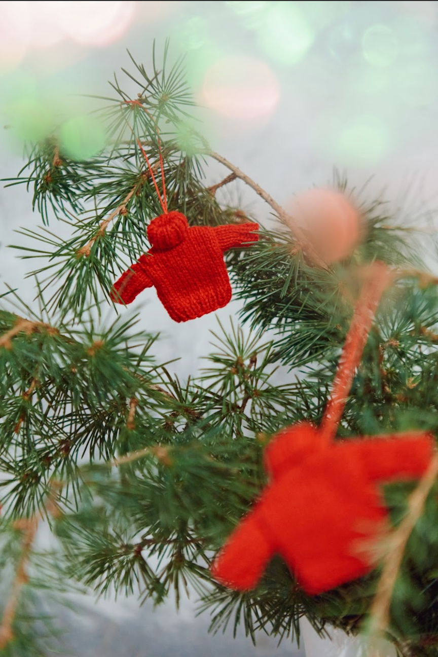 THERESE Mini Christmas Sweater in Merino Wool - Red