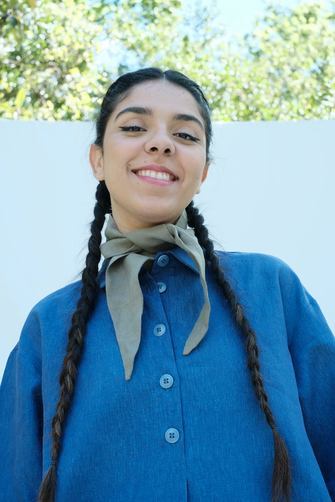 Item #157 - COCO Linen Bandana - Green