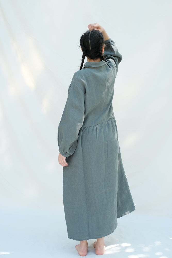 Item #165 - JOSEPHINE Linen Dress - Green