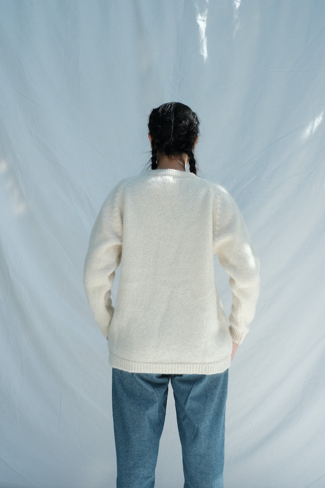 Item #217 - BARBARA Mohair Wool Sweater - Off-White
