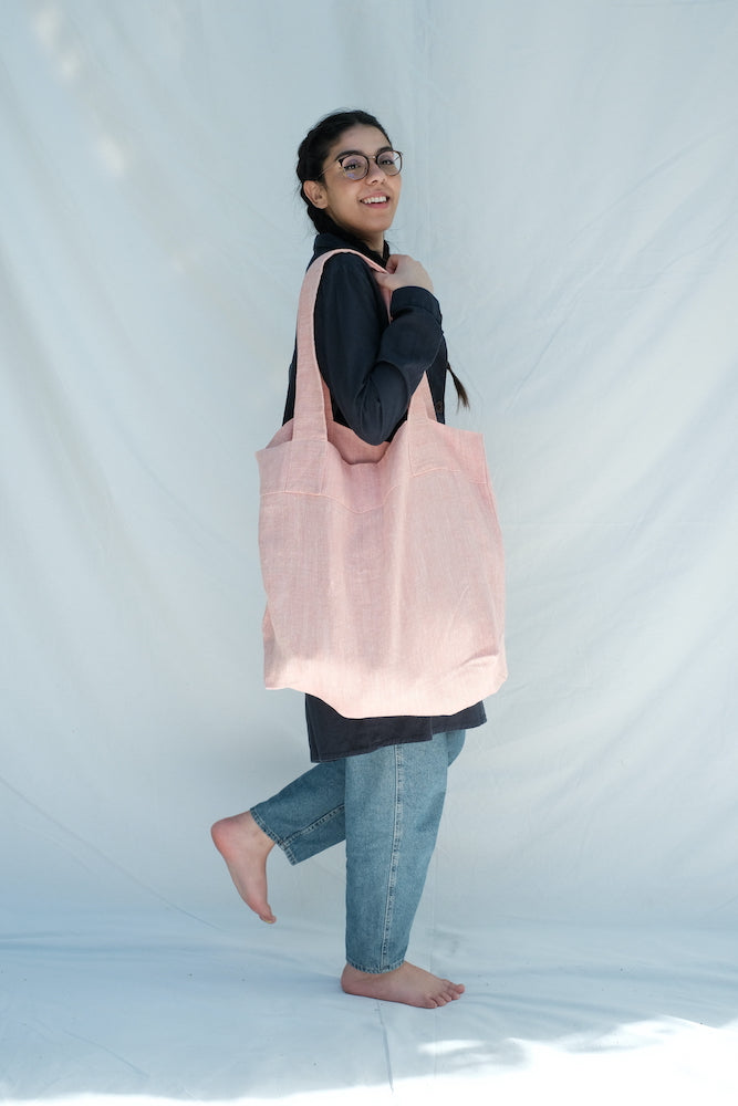 Item #231 - ALFRED Linen Bag - Light Pink