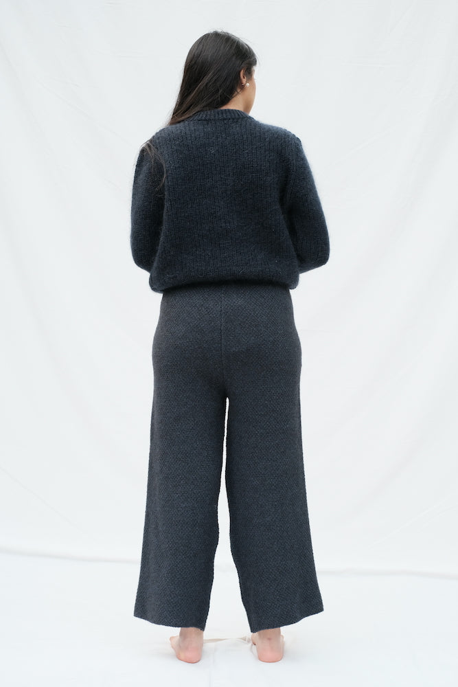 Item #243 - LOUISE Yak and Merino Wool Pants - Navy blue
