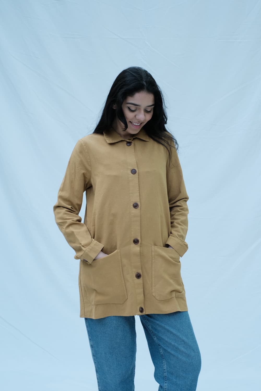 Item #56 - NIKI Hemp Jacket - Mustard