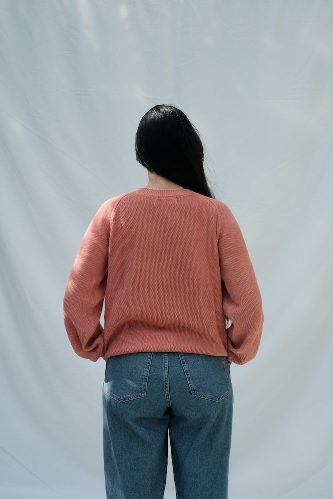 Item #61 - GABY Tie & Dye Cotton Cardigan - Coral