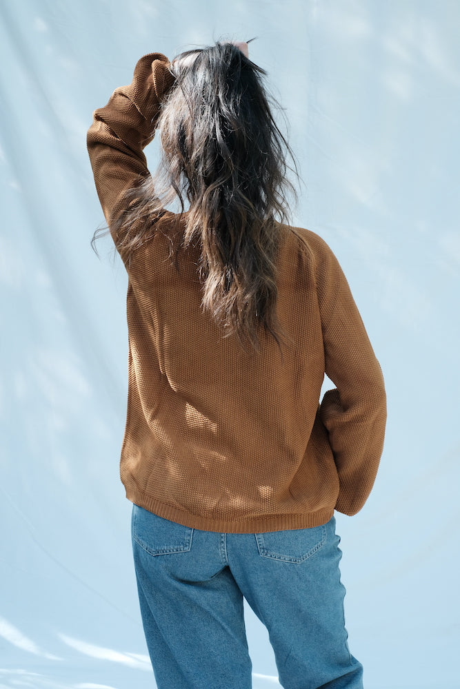 Item #60 - GABY Tie & Dye Cotton Cardigan - Brown
