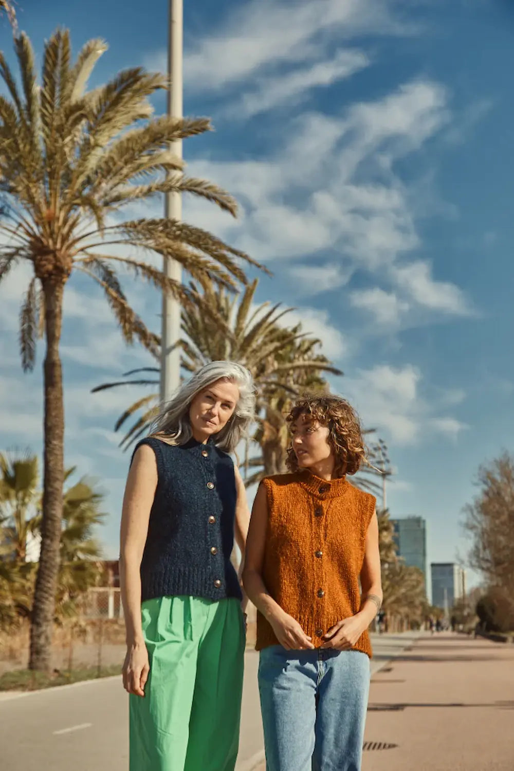 FRIDA Sleeveless Cardigan in Mohair and Silk - Midnight Blue