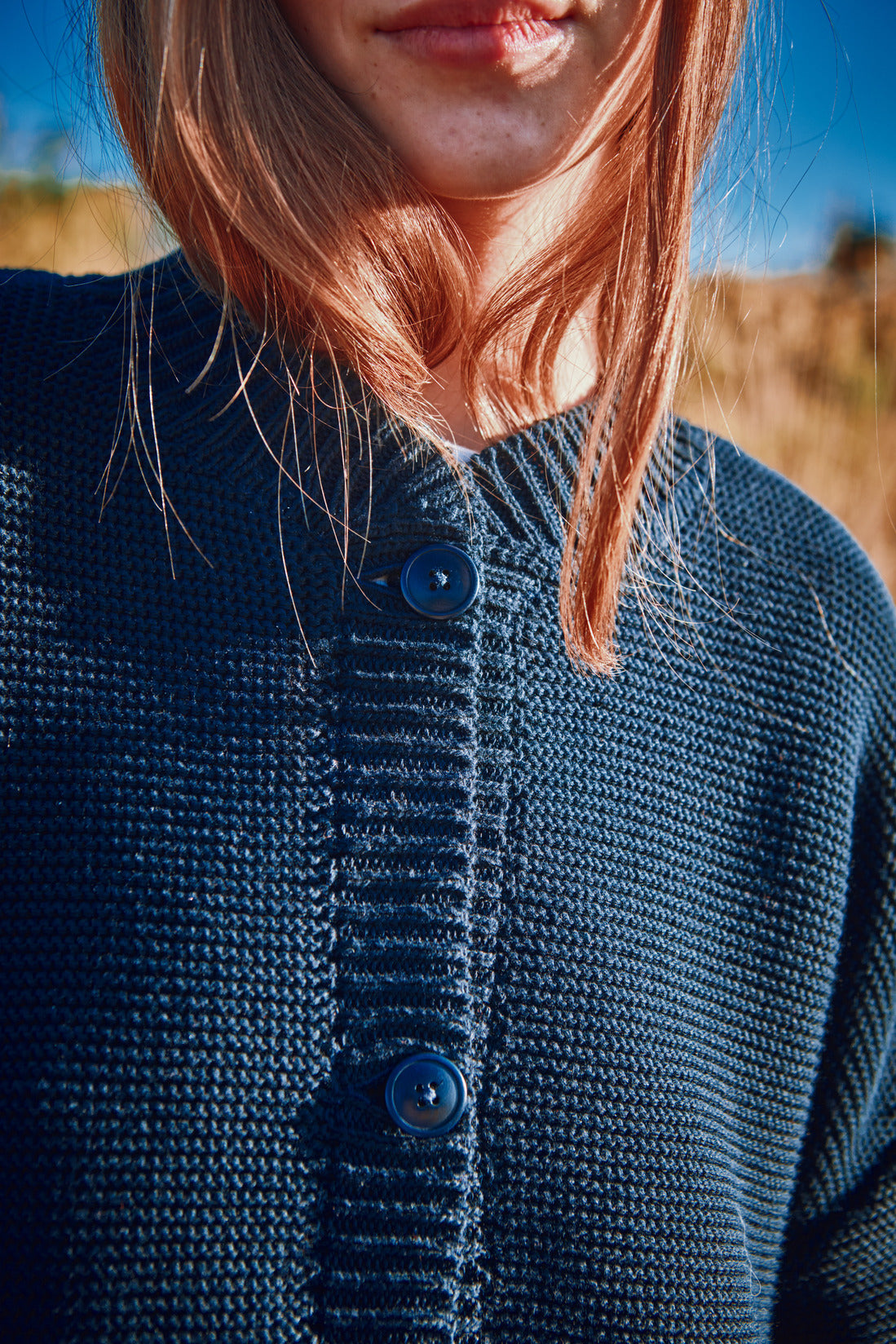 ESTELLE Summer Jacket in Organic Cotton - Navy