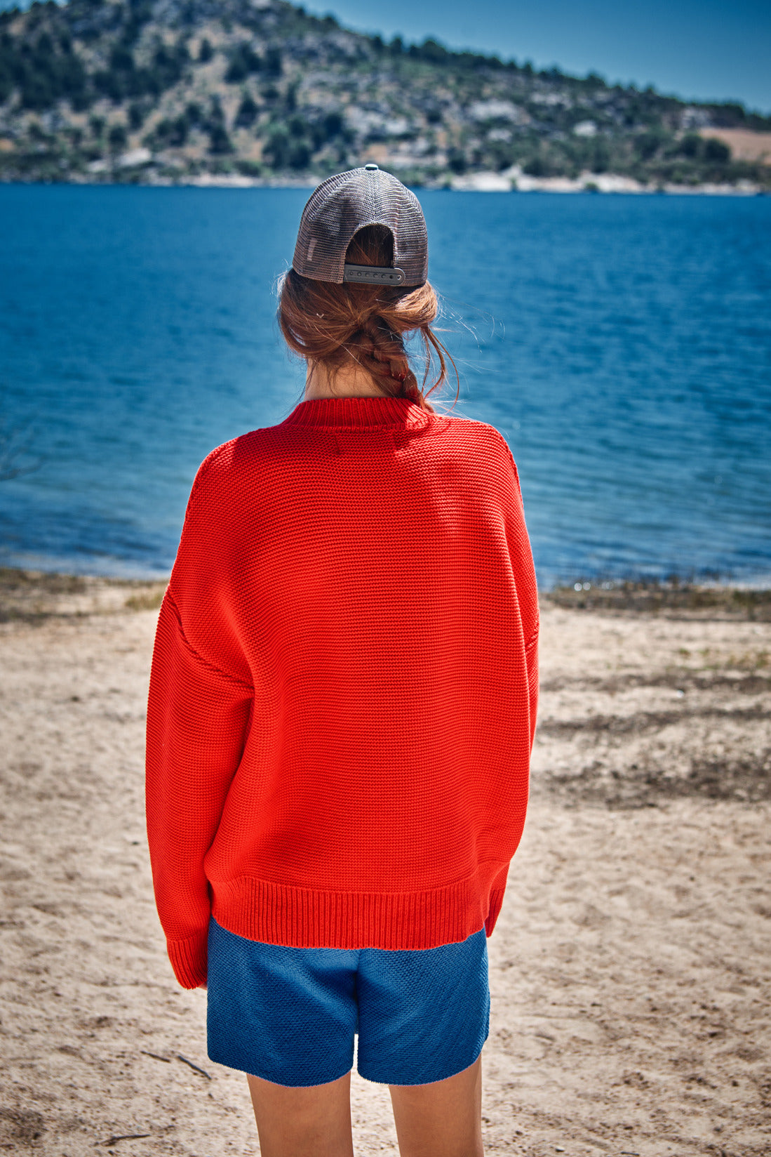ESTELLE Teddy Jacket in Organic Cotton - Red