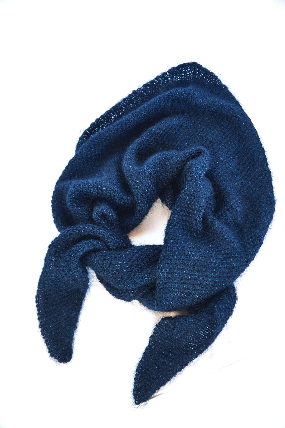 HORTENSE Bandana in Mohair & Silk - Midnight Blue