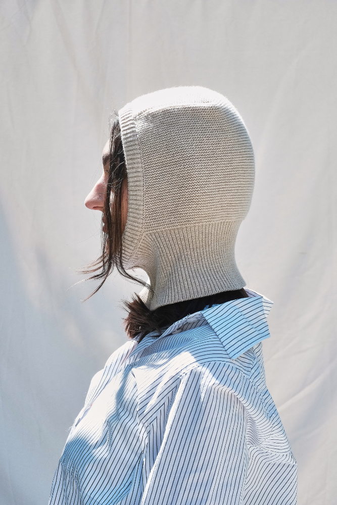 Item #102 - JACQUELINE Hood in Cashmere - Off-White