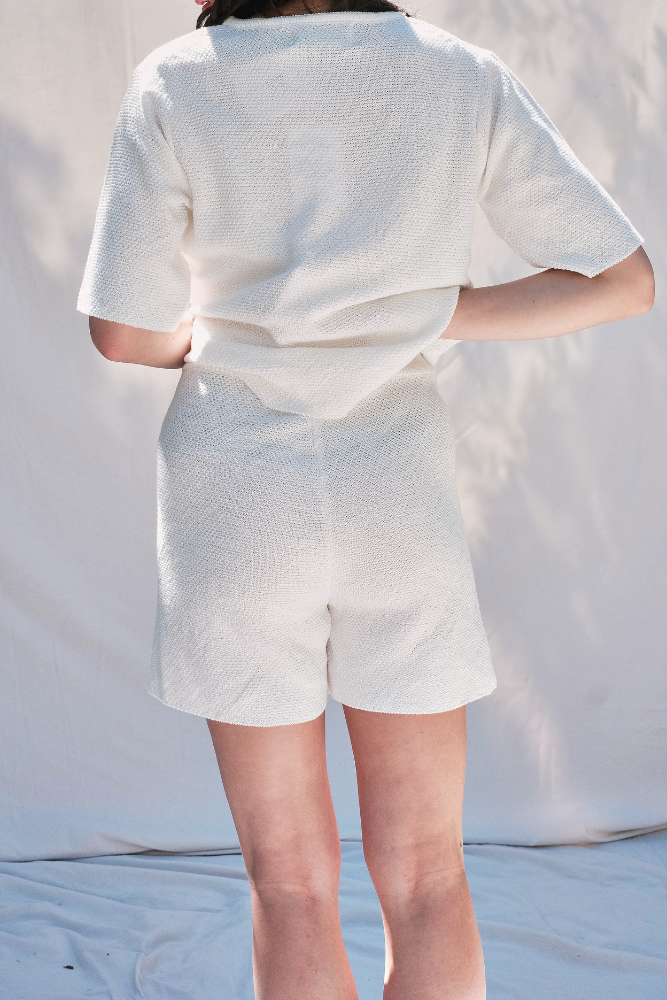 Item #13 JANE Cotton Shorts- Off-White