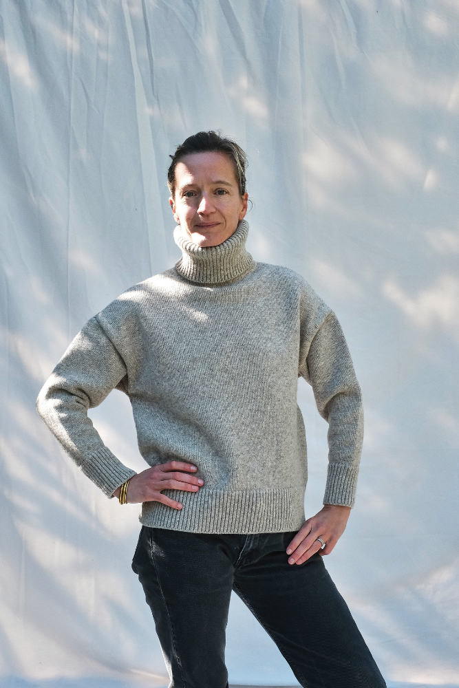 Item #176 - THÉRÈSE Turtleneck Sweater in Merino Wool- Beige