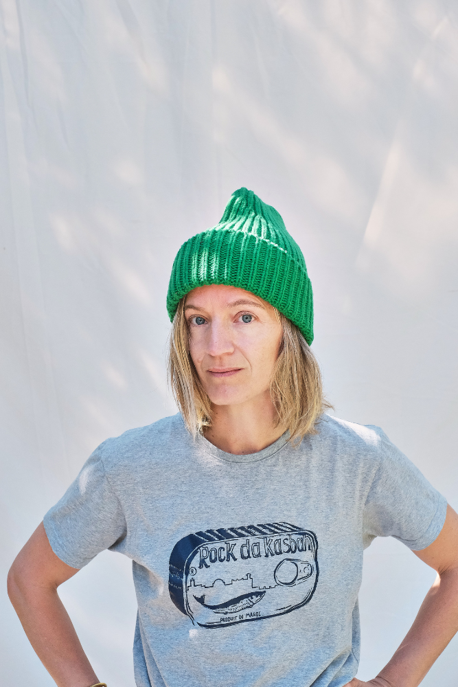 Item #179 - IDA Merino Wool Beanie- Parrot Green
