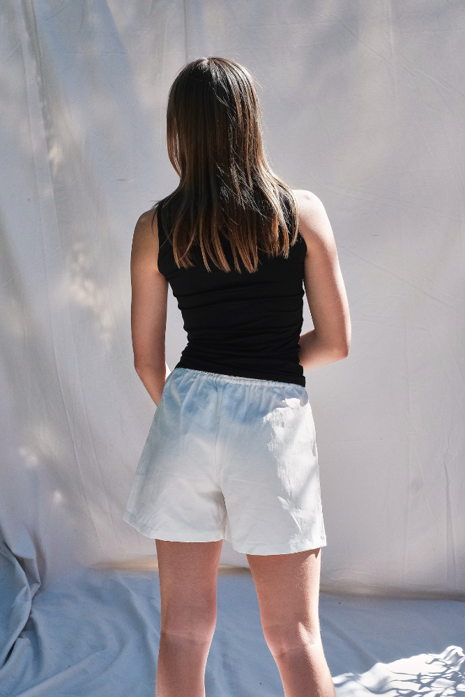 Item #210 - RAYMONDE Linen Shorts - Off-White