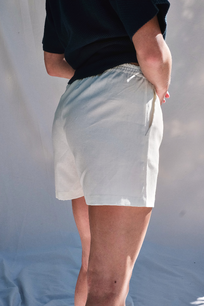 Item #211 - RAYMONDE Linen Shorts - Off-White