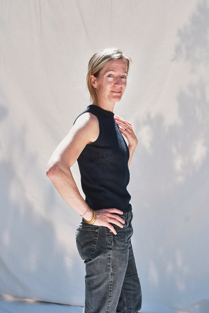 Item #30C OCTAVIE Cotton Top- Navy blue