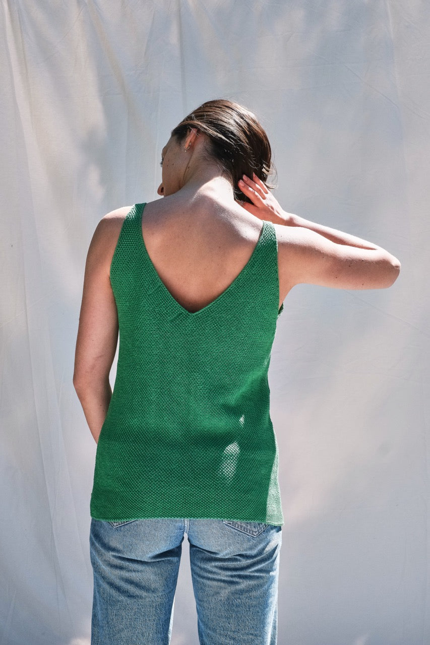 Item #262 - ELLA Cotton Tank Tee - Hollywood green