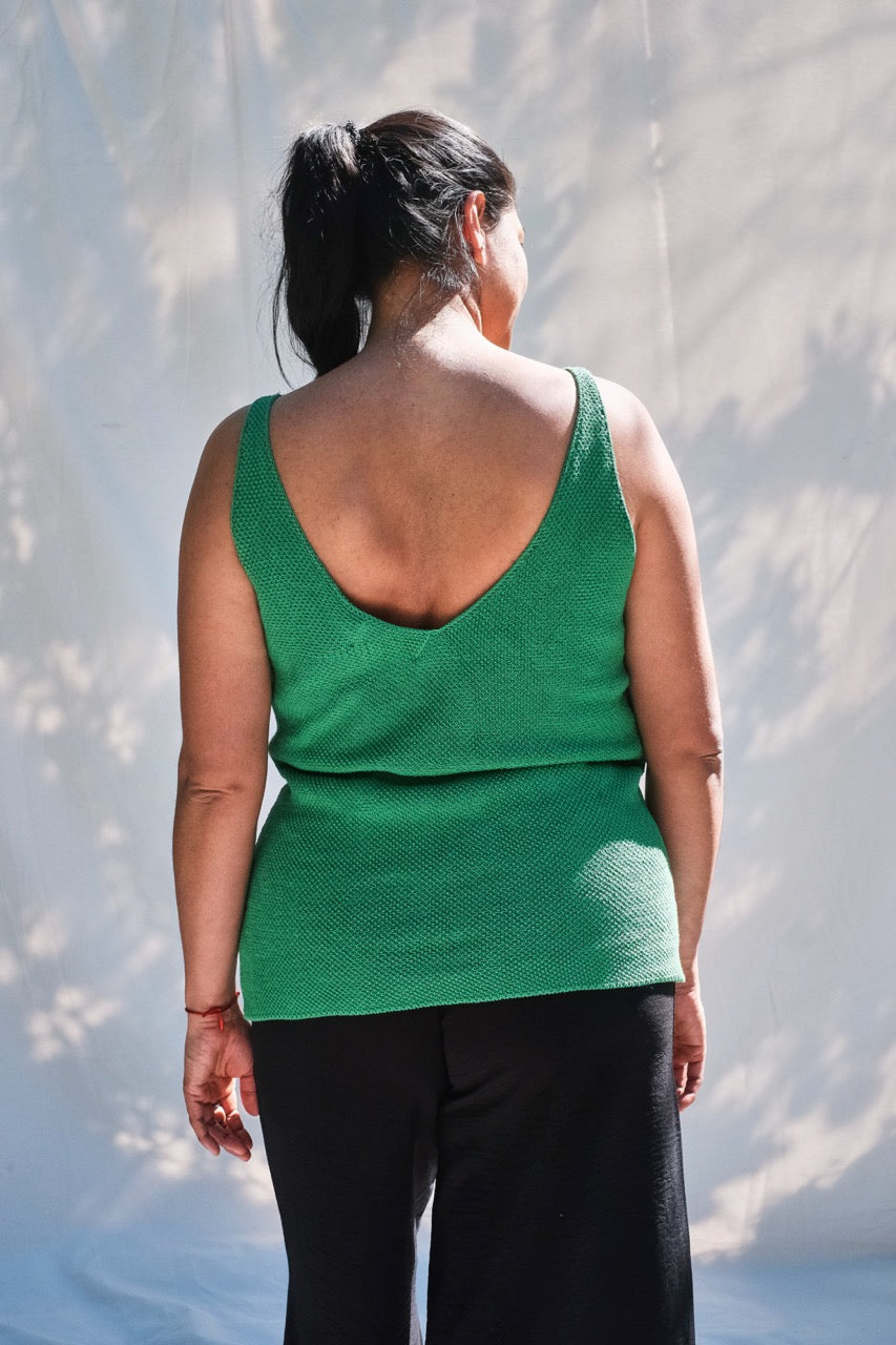 Item #263 - ELLA Cotton Tank Tee - Hollywood green