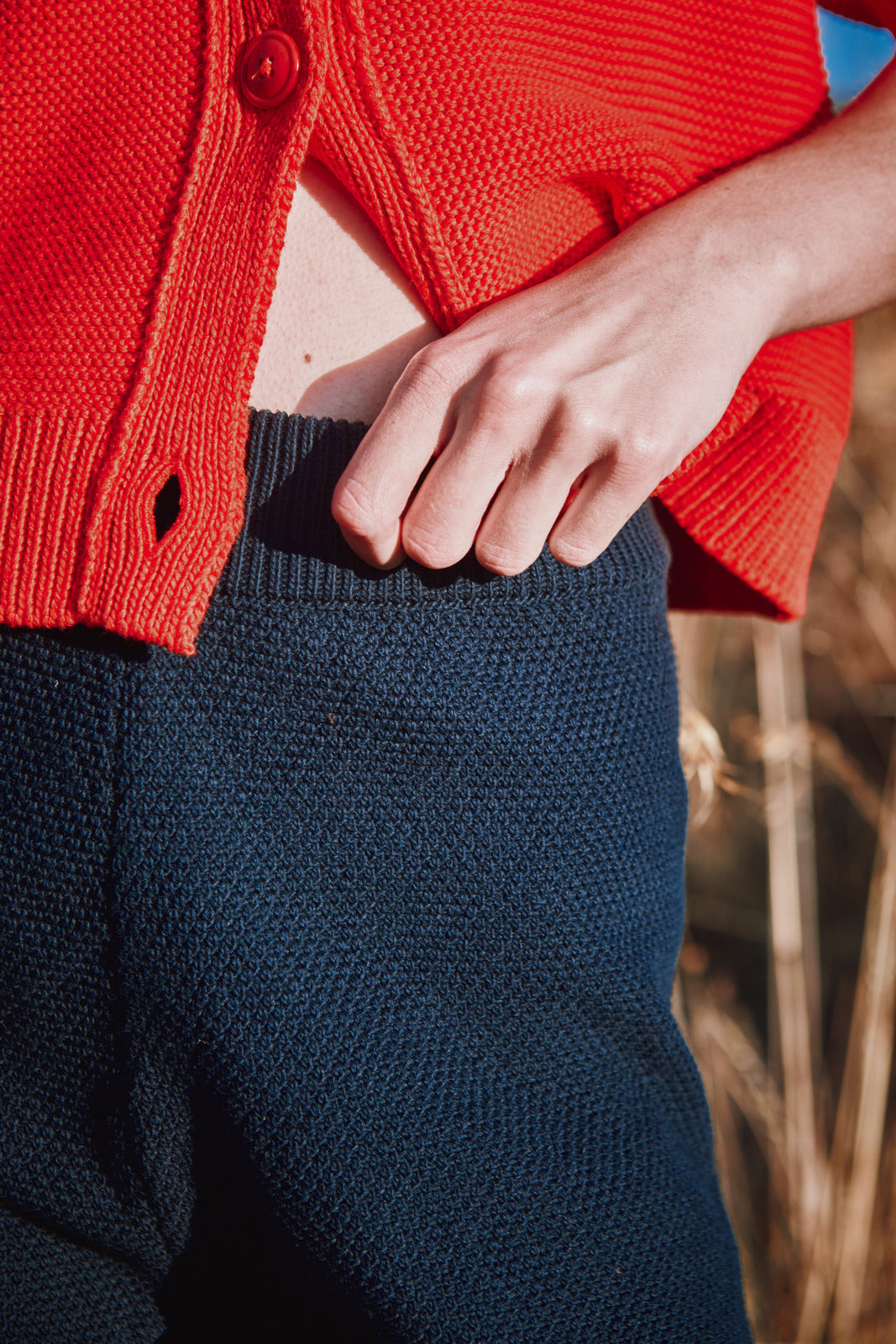 JANE Slim-Fit Shorts in Organic Cotton - Navy