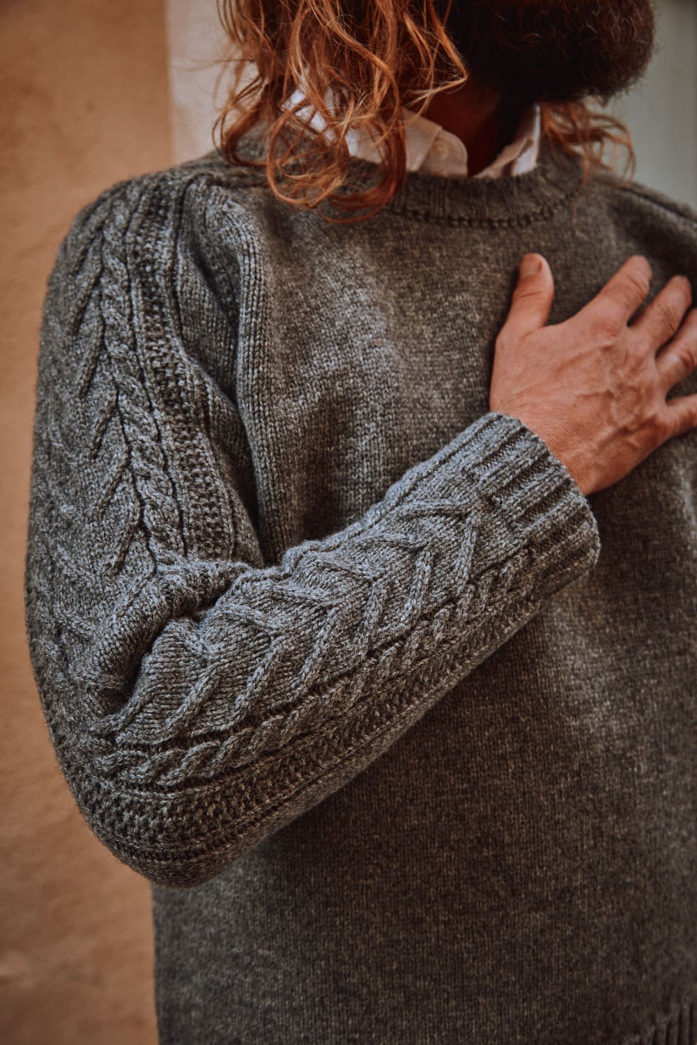 JOSEPH Unisex Irish Sweater in Merino Wool - Ash Grey - sustainable knitwear - l'envers