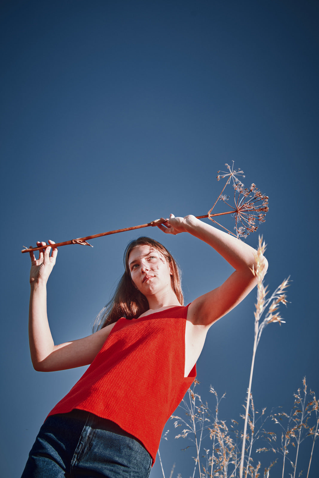 LARA Tank Top in Organic Cotton - Red