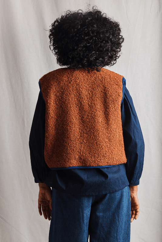 LUCE Wool Vest terracotta