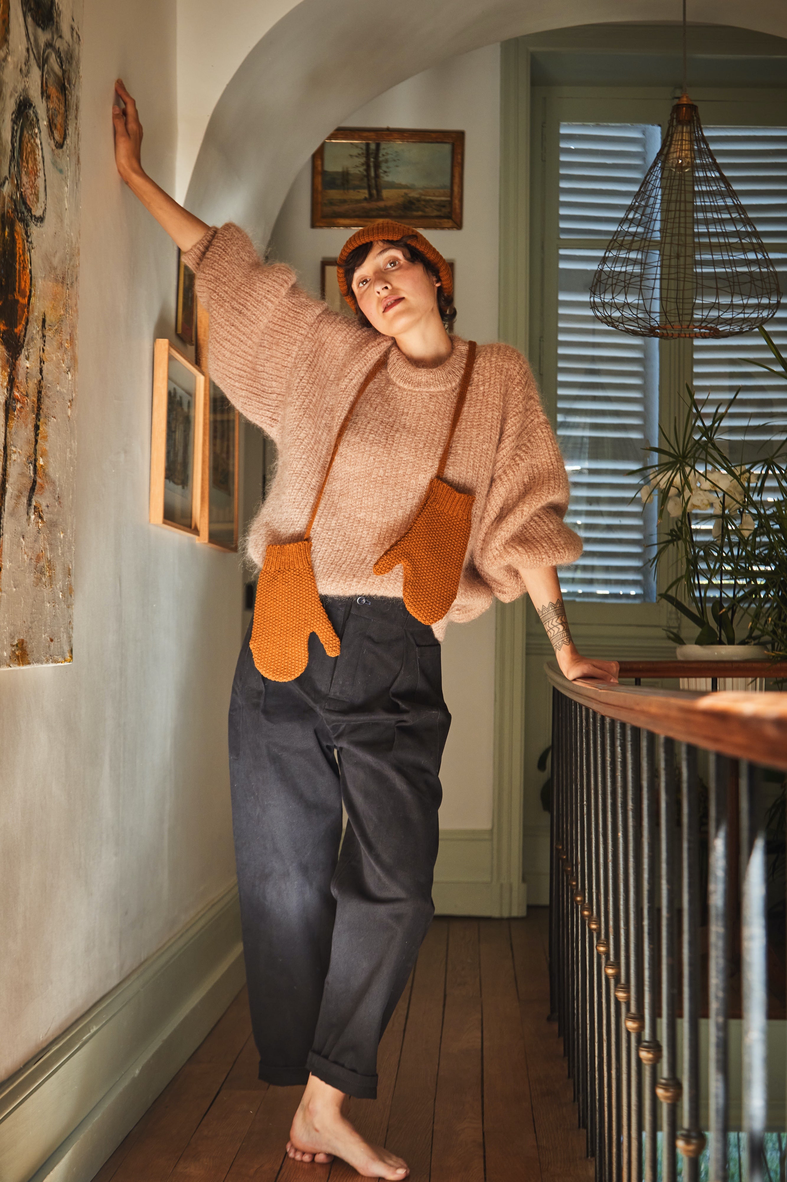 ELENA Wool Mittens - Amber (Delivered by Xmas)