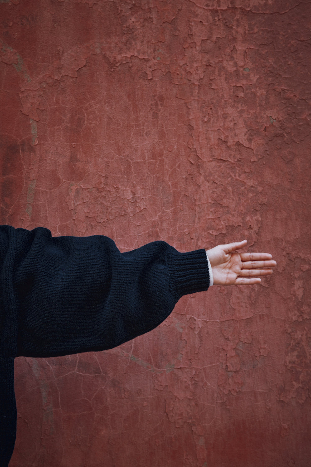 LUNA Batwing Cardigan in Merino Wool - Navy Blue