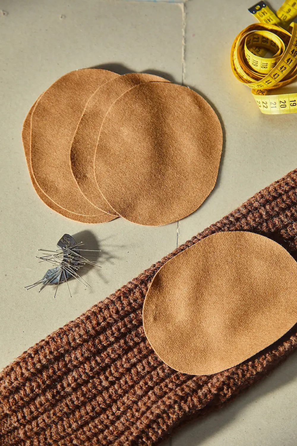 PATCH ELBOW en laine recyclée - Camel