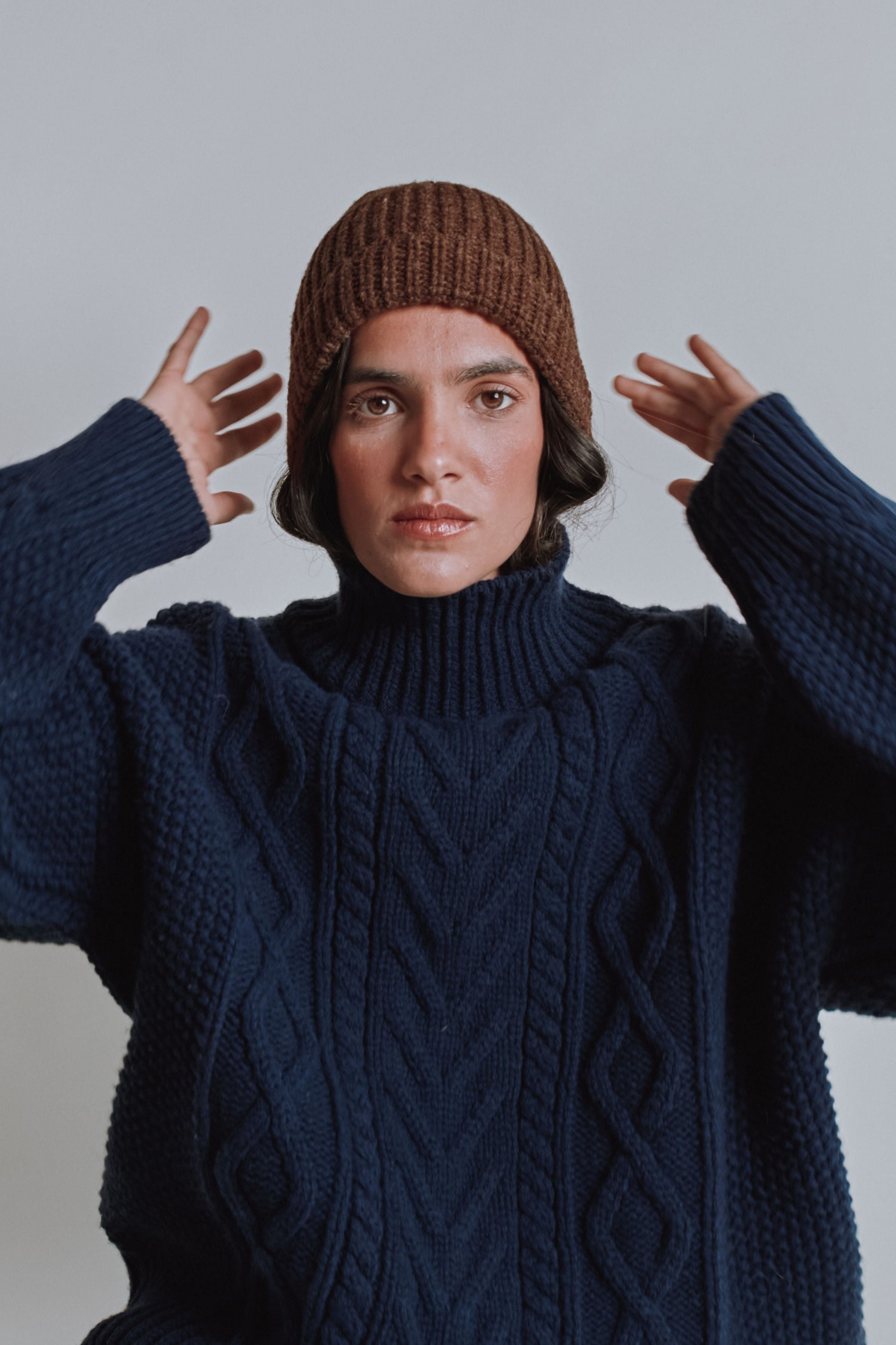PAUL Beanie in Merino Wool - Chocolate