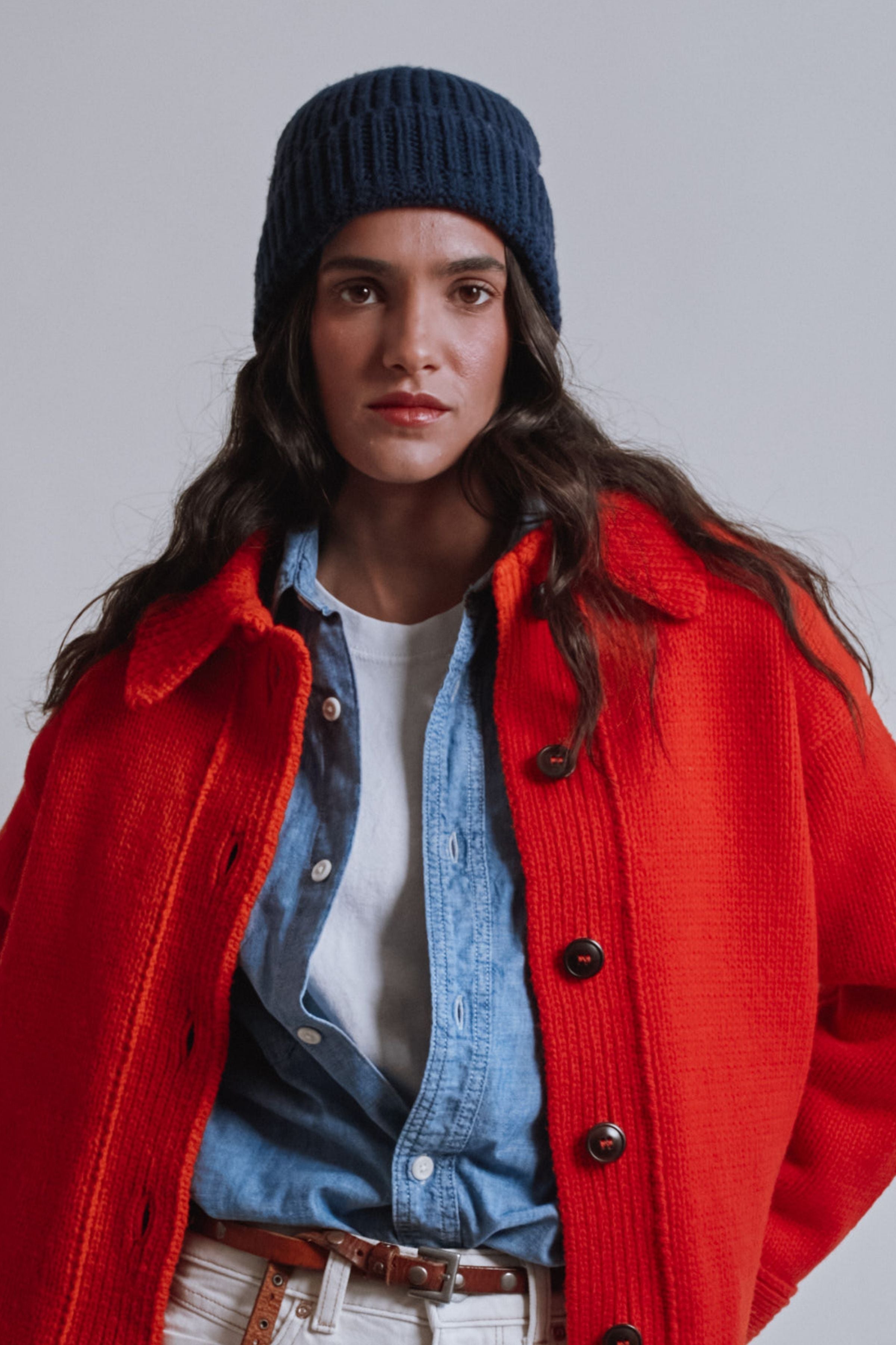 PAUL Beanie in Merino Wool - Navy