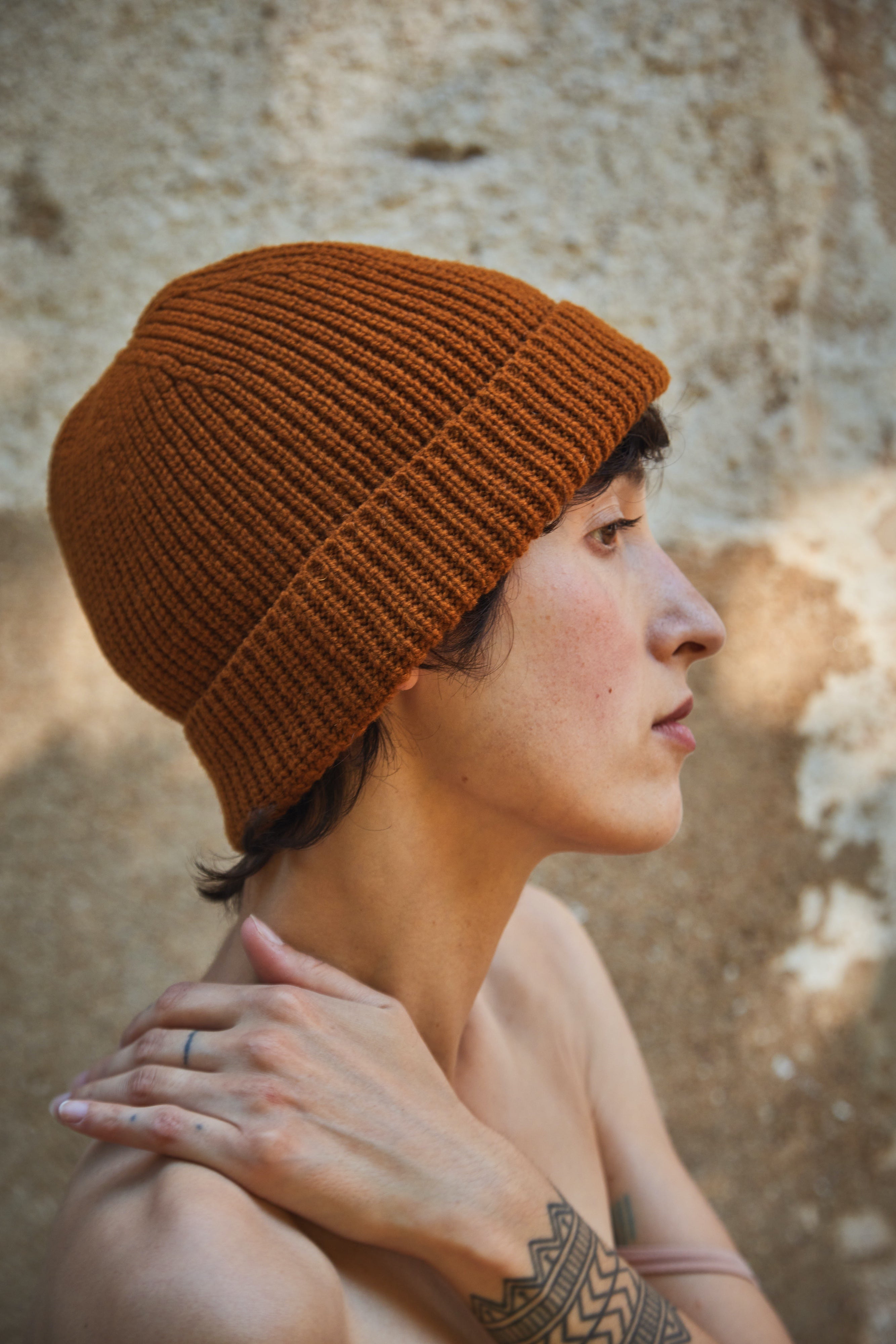 PAUL Beanie in Merino Wool - Amber (Delivered by Xmas)