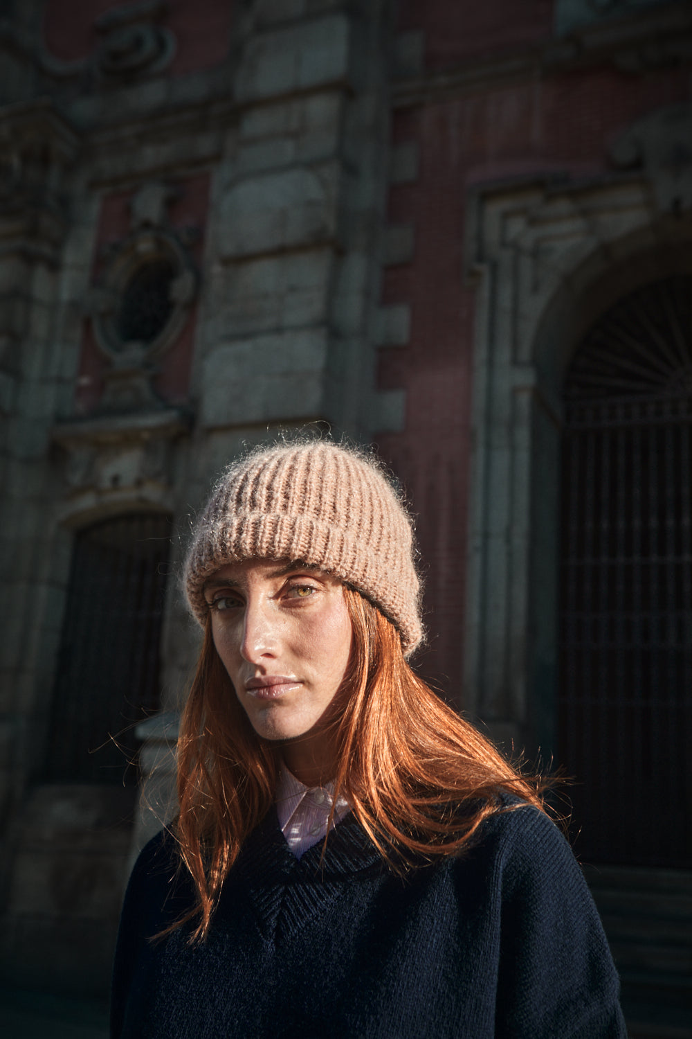 PAUL Beanie in Merino-Mohair Wool - Light Pink