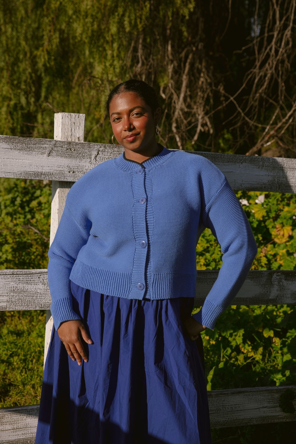 HILMA Cardigan in collab' with BLOCK SHOP - Cyan Blue