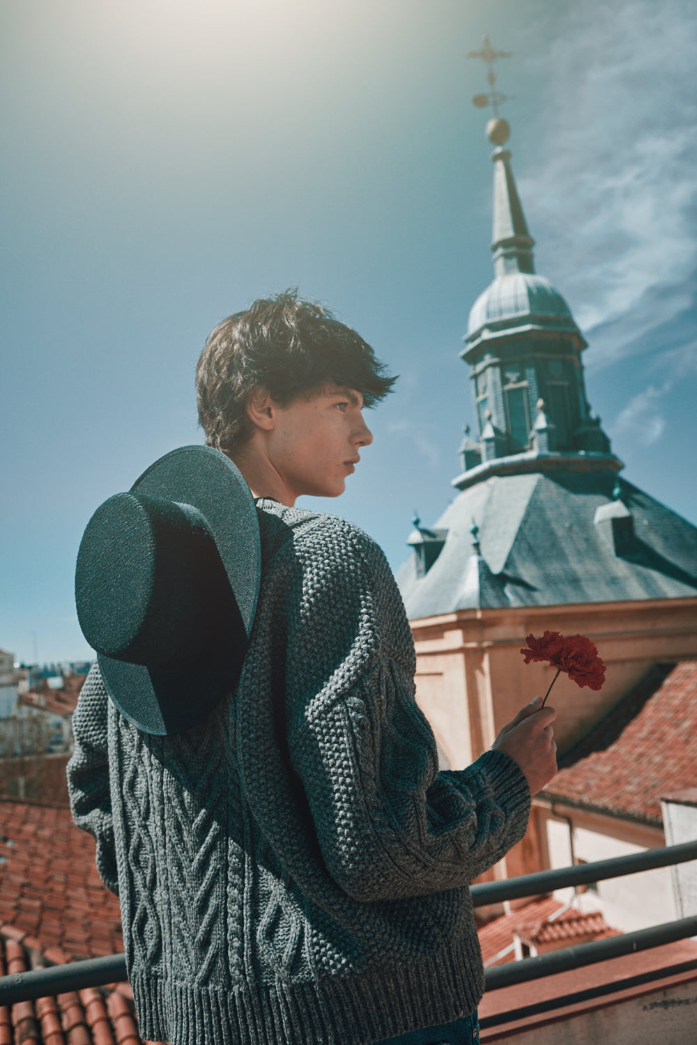 ROGER Irish Sweater for Men in Merino Wool - Ash Grey