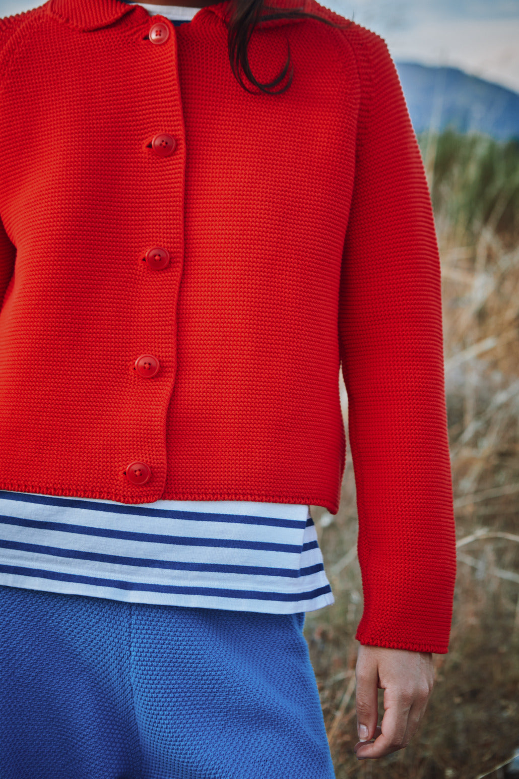 ROSA Summer Jacket in Organic Cotton - Red