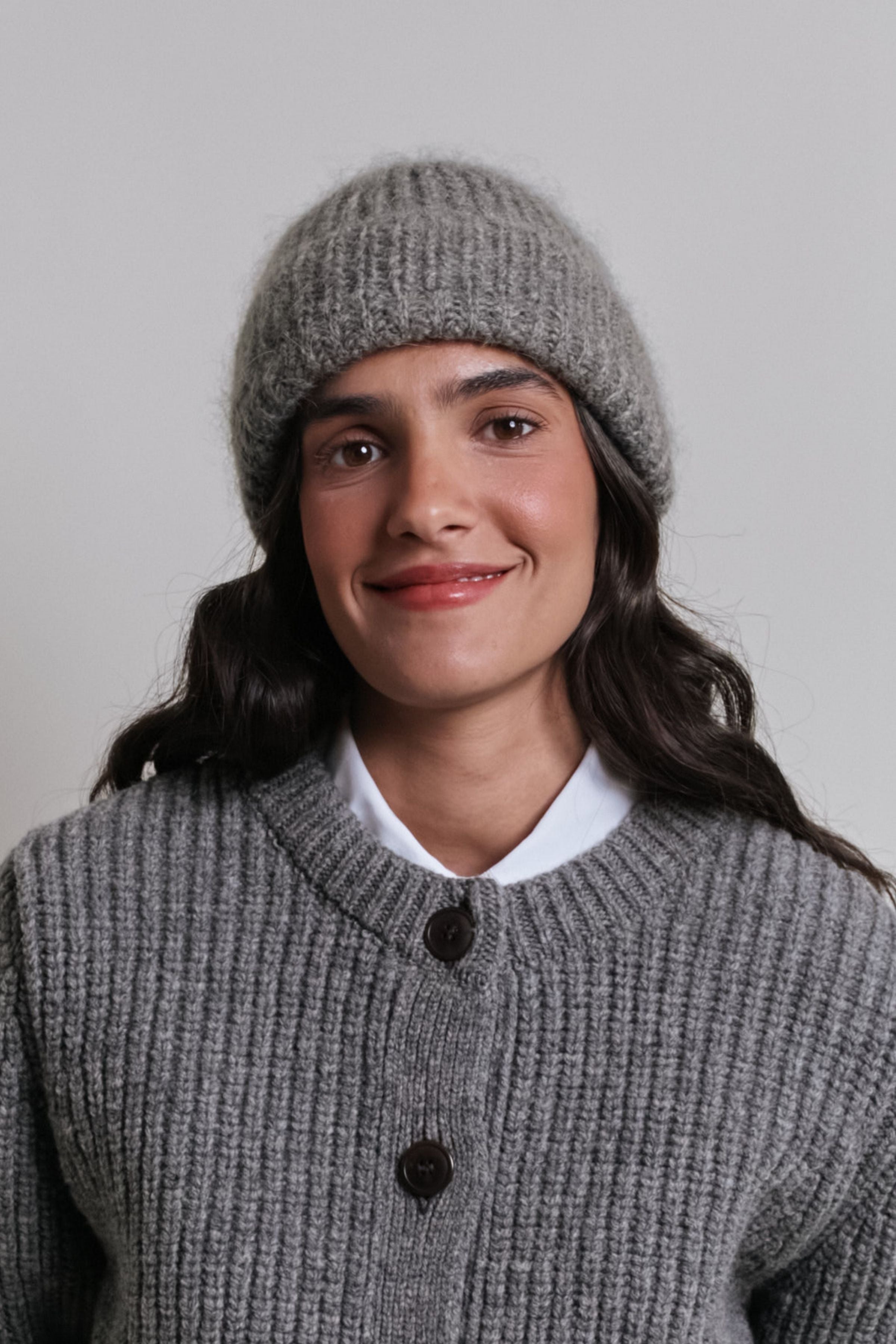 PAUL Beanie in Merino-Mohair Wool - Ash Grey