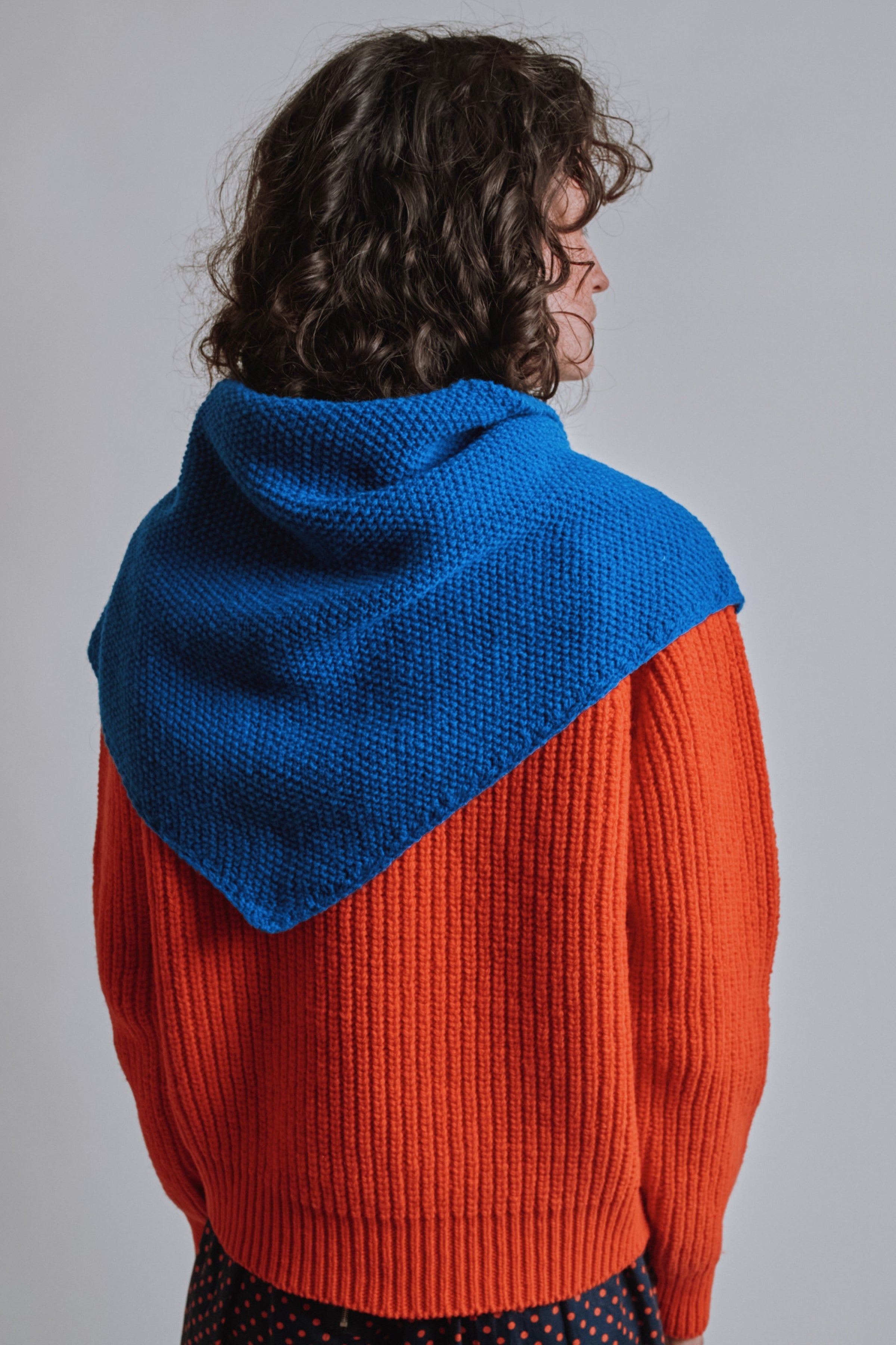 HORTENSE Bandana in Merino Wool - Cobalt Blue