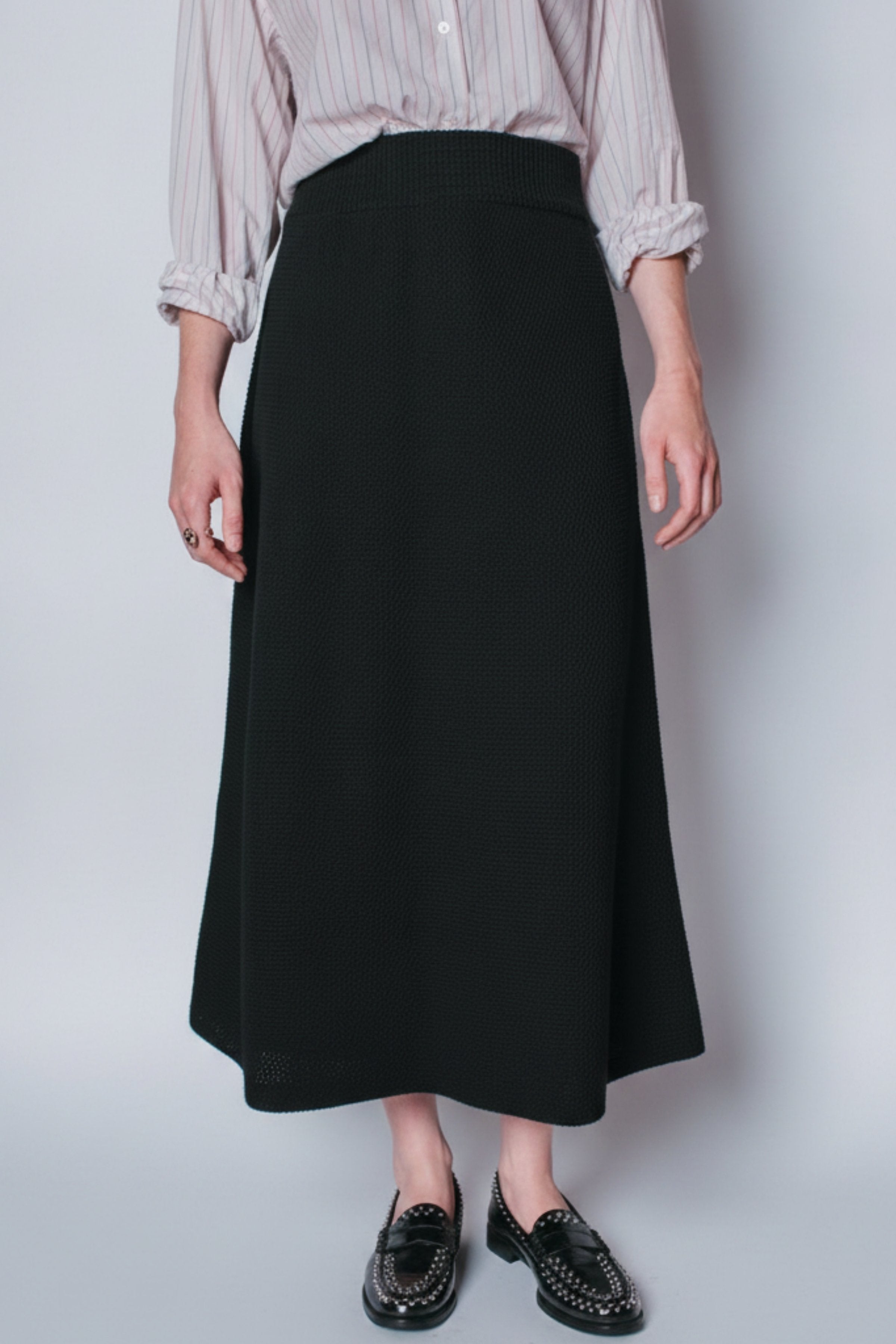 GILDA Long Skirt in Organic Cotton - Black