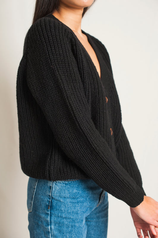 L'Envers - Anna Spanish Wool Cardigan - Non Mulesed Certificated - Color Black - Zoom Picture