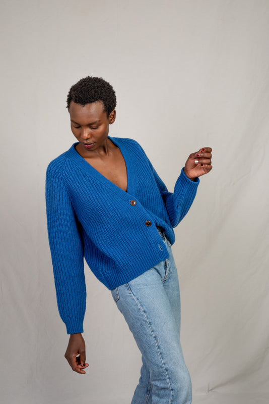 ANNA V Neck Cardigan - 100% Cruelty Free Merino Wool - 100% Spanish Merino Wool Cardigan - L'Envers